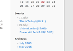 Event List Screenshot